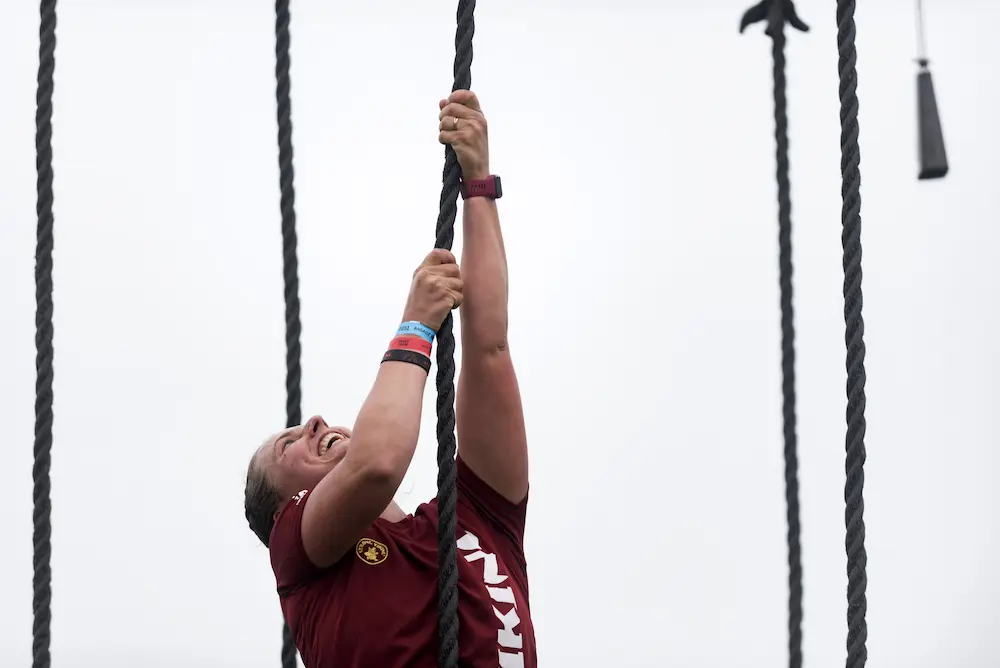 gym rope climbing during Strong Viking